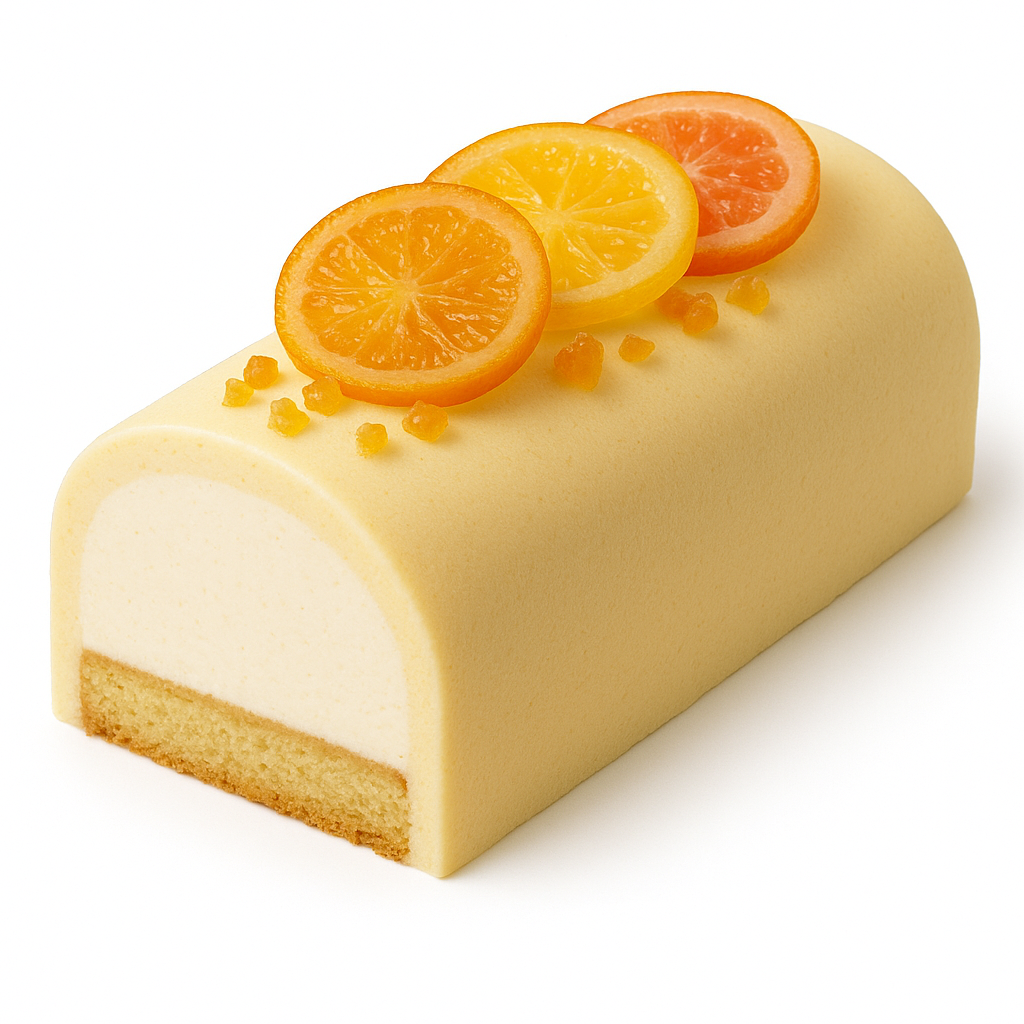 Bûche Éclat d’hiver – agrumes & vanille