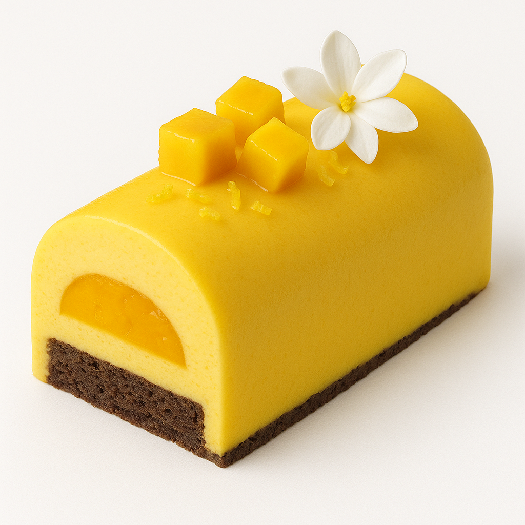 Bûche Solaris – mangue & jasmin
